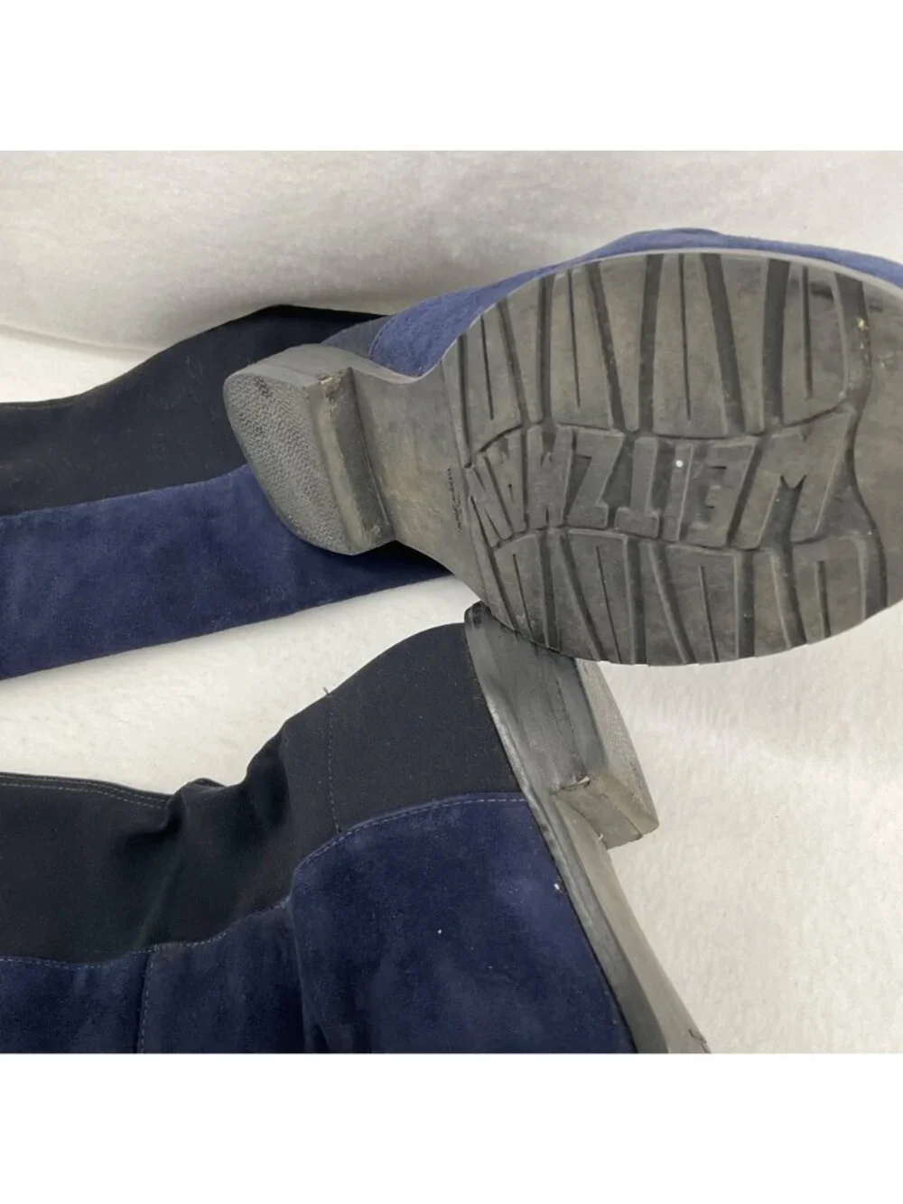 Stuart Weitzman 5050 Over the knee suede navy blue boots SZ6m